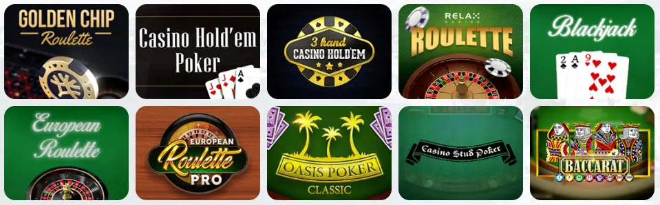 Jeux de table au WIN UNIQUE CASINO