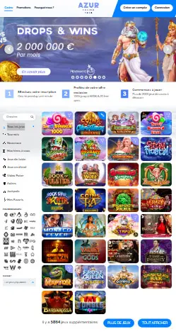 l'application et interface WIN UNIQUE CASINO